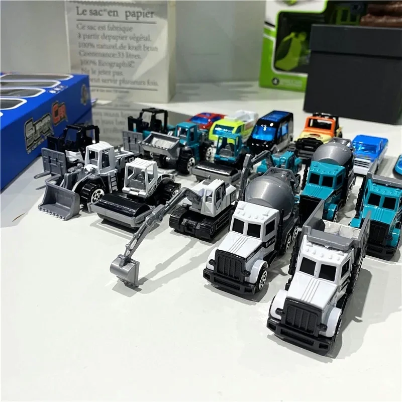 Hot Sale 1:64 Alloy Engineering Vehicle Set Model,Excavator Mixer Truck Dumper Toys,City Rescue Vehicle Toys,Free Shipping