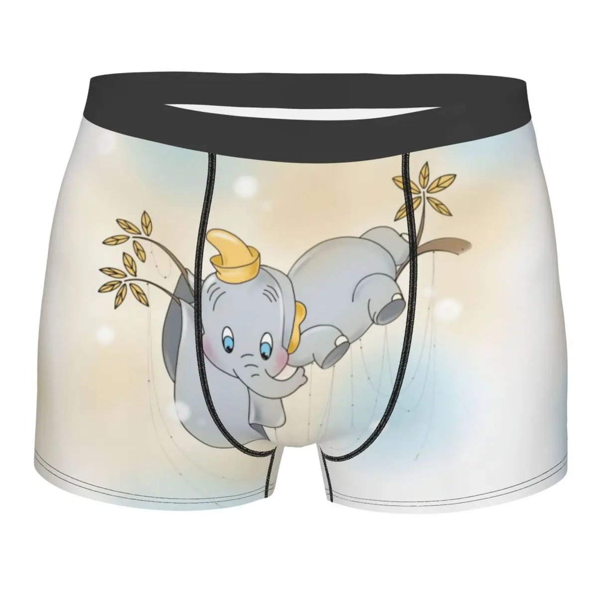 

Нижнее белье с героями мультфильмов Дамбо на заказ, мужские трусы-боксеры с милым слоном, трусы, мягкие трусы