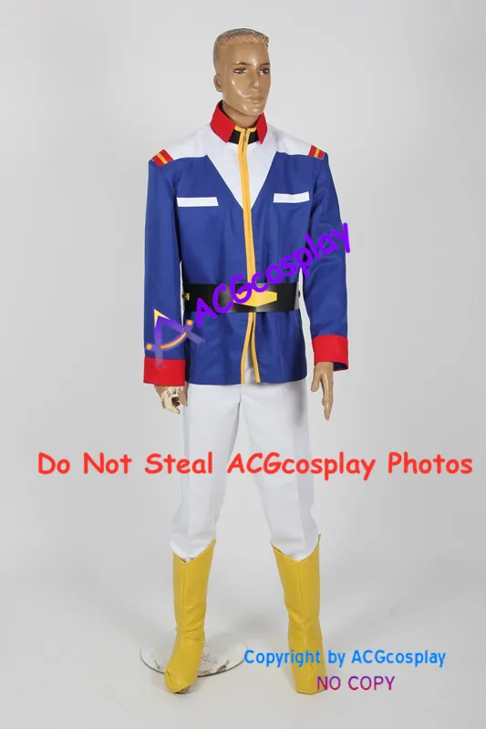 

Gundam Earth Federation Male Uniform Cosplay Costume acgcosplay include boots covers