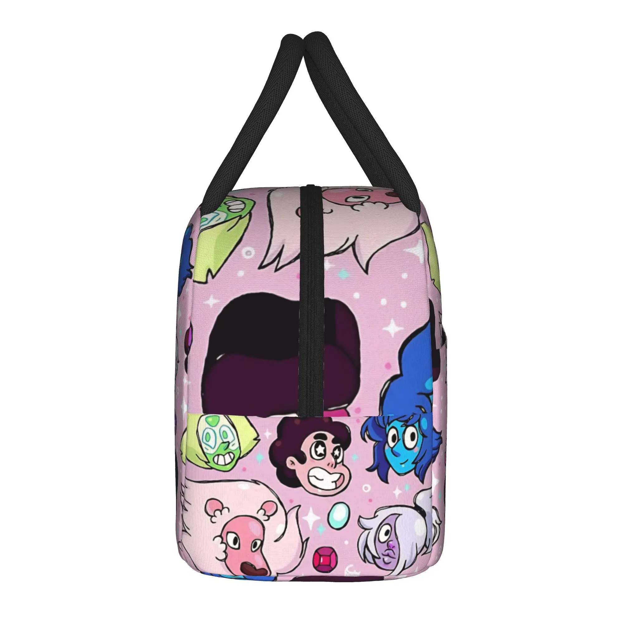 Crystal Gems Steven Universe  Lunch Bag  Portable Lunch Box Unisex Office Print Cooler Bag Funny Oxford Thermal Lunch Bags