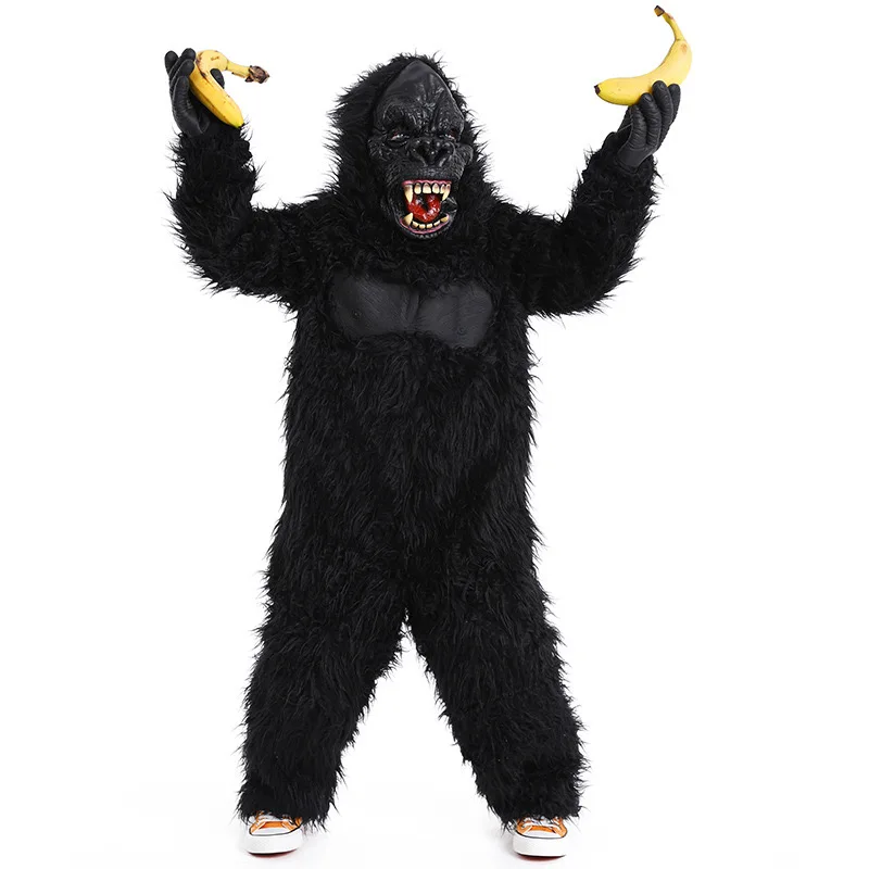 Black Boys Ape Animal Cosplay Kids Children Halloween Chimpanzee Costumes Purim Carnival Parade Stage Role Play Show Party Dress