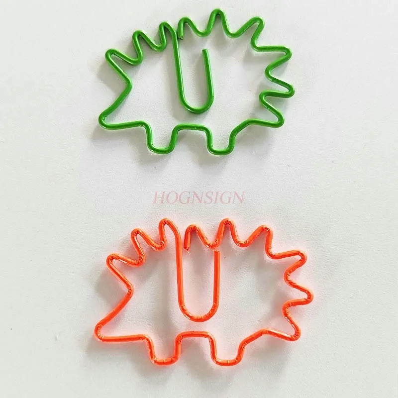 Colorful Hedgehog Paper Clips, Metal Shaped Clips, Animal Paper Clips, 10Pcs
