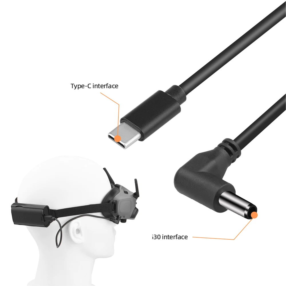 Tragbares Strom ladekabel für Dji-Brille 2 Schnell ladekabel Batterie-Rücken clip für Avata-Drohnen zubehör