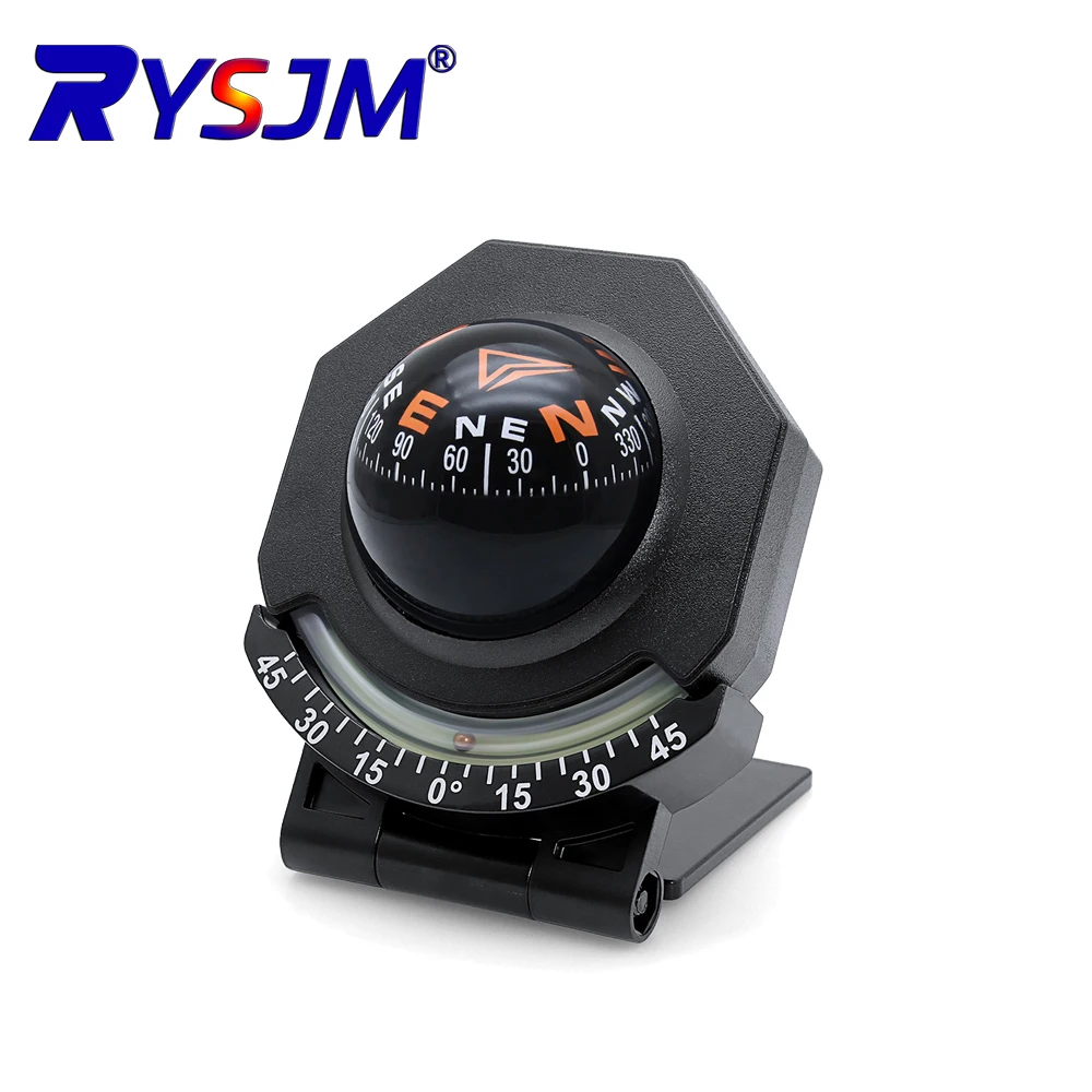 

Car Dashboard Compass With Slope Meter 2-In-1 Foldable High Precision Navigation Car Mount Compass Ball Compass for Vehicle Boat