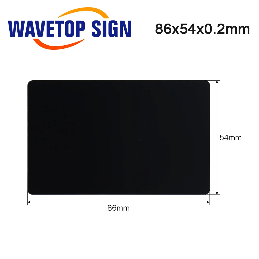 WaveTopSign 100 قطعة T 0.2 مللي متر بطاقات اسم الأعمال سبائك الألومنيوم متعدد الألوان الصفائح المعدنية اختبار المواد لآلة الوسم بالليزر