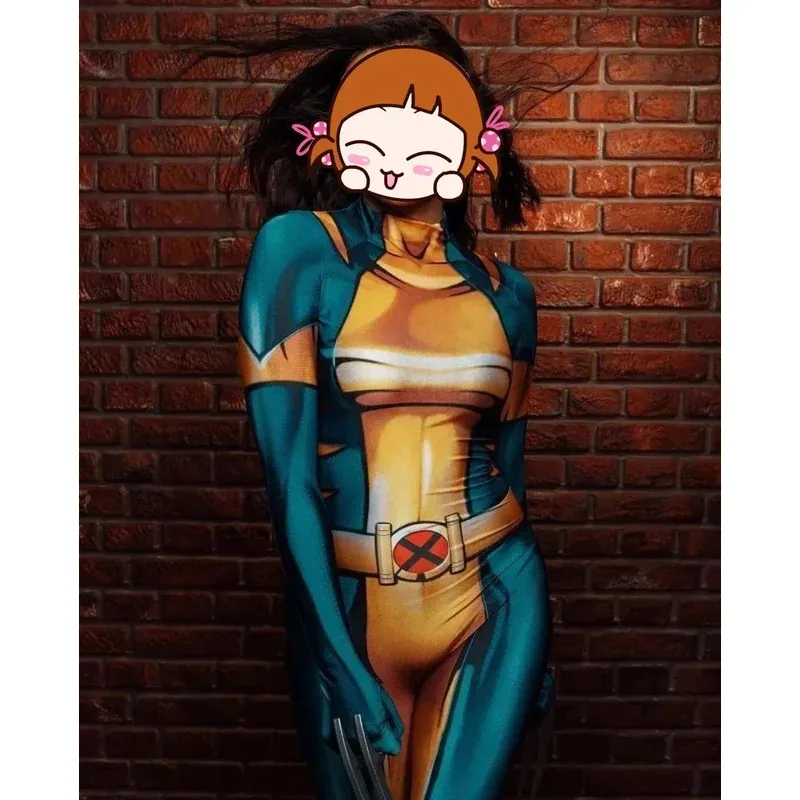 

Adult/Kids X-23 Laura Kinney X-men Female Cosplay Costume Superhero Suit Halloween Bodysuit Woman Girls Lady Zentai Suit
