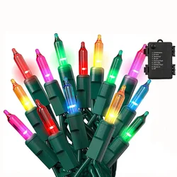 8 Modes Outdoor Garden Fairy Lights Garland Battery Operated 100LEDs Mini Bulb Christmas Tree String Lights for Holiday Lighting