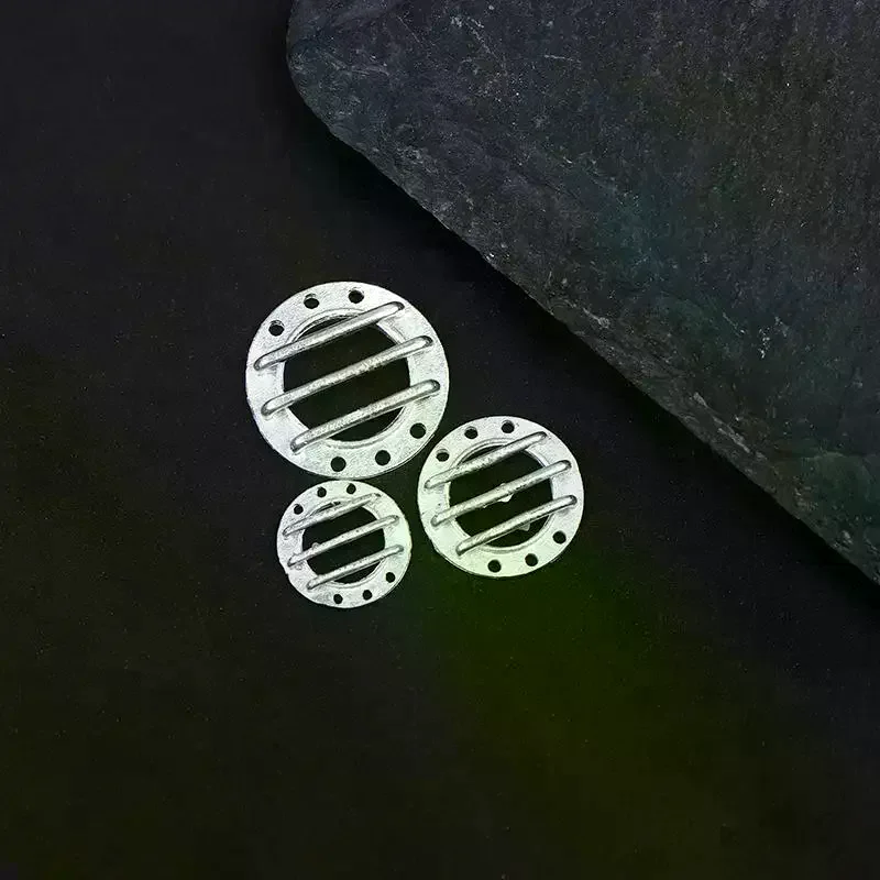 12PCS alloy porthole micro circular grille porthole outer diameter 12mm/11mm/8mm small model ship decoration