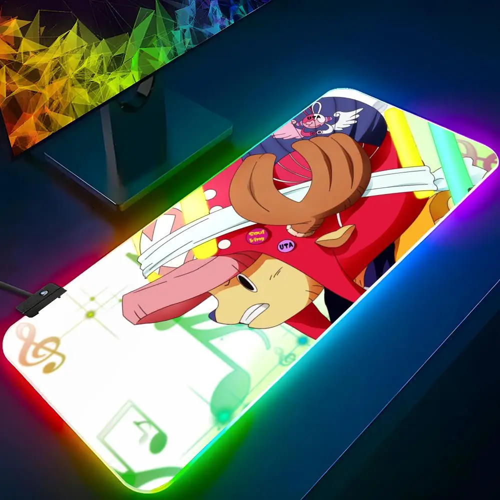 T-Tony T-Tony C-ChopperS Mouse Pad RGB Backlit Mouse Pad Laptop Mouse Pad Laptop Gamer Computer Desk Gaming Accessories