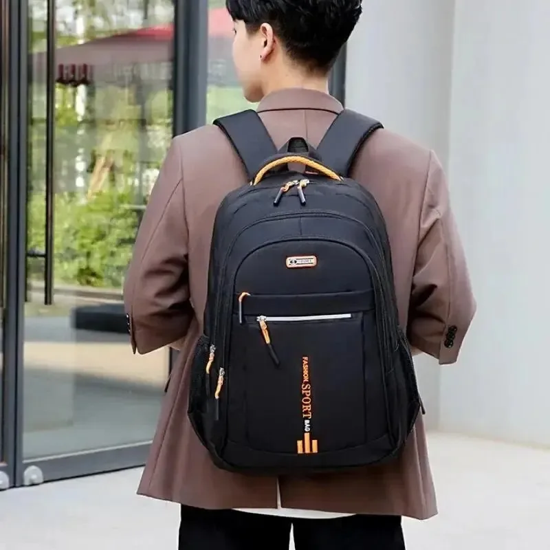 Waterproof Backpack Mens Oxford Bags Large Capacity Multifunction Men\'s Travel Backpack Simple Fashion Student Bag Computer Bag