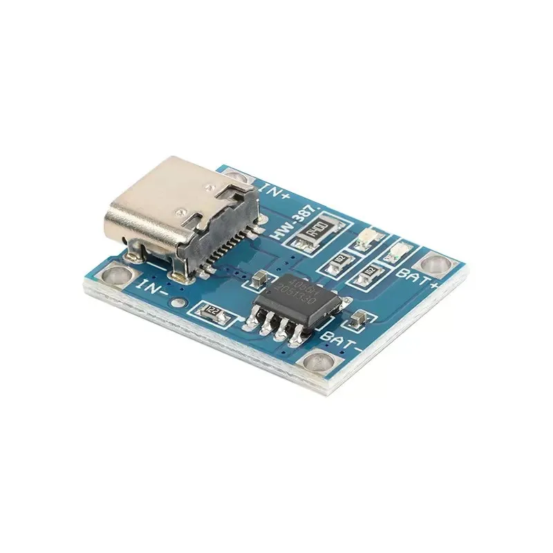 Imagem -02 - Módulo de Carregamento de Bateria de Lítio Interface Usb tipo c Tp4056 1a 10 Unidades