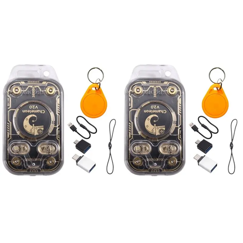 3CGRO-2X Chameleon V2.0 RFID Smart Chip Reader Emulator+2XUID Keychain Duplicator 125K 13.56Mhz Card Decode