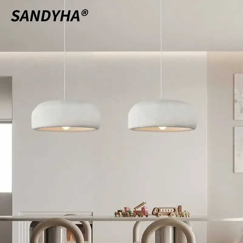 

SANDYHA Nordic Resin Pendant Light Minimalist Pot Chandelier for Bedroom Dining Room Kitchen Bar Living Room LED Home Decoration