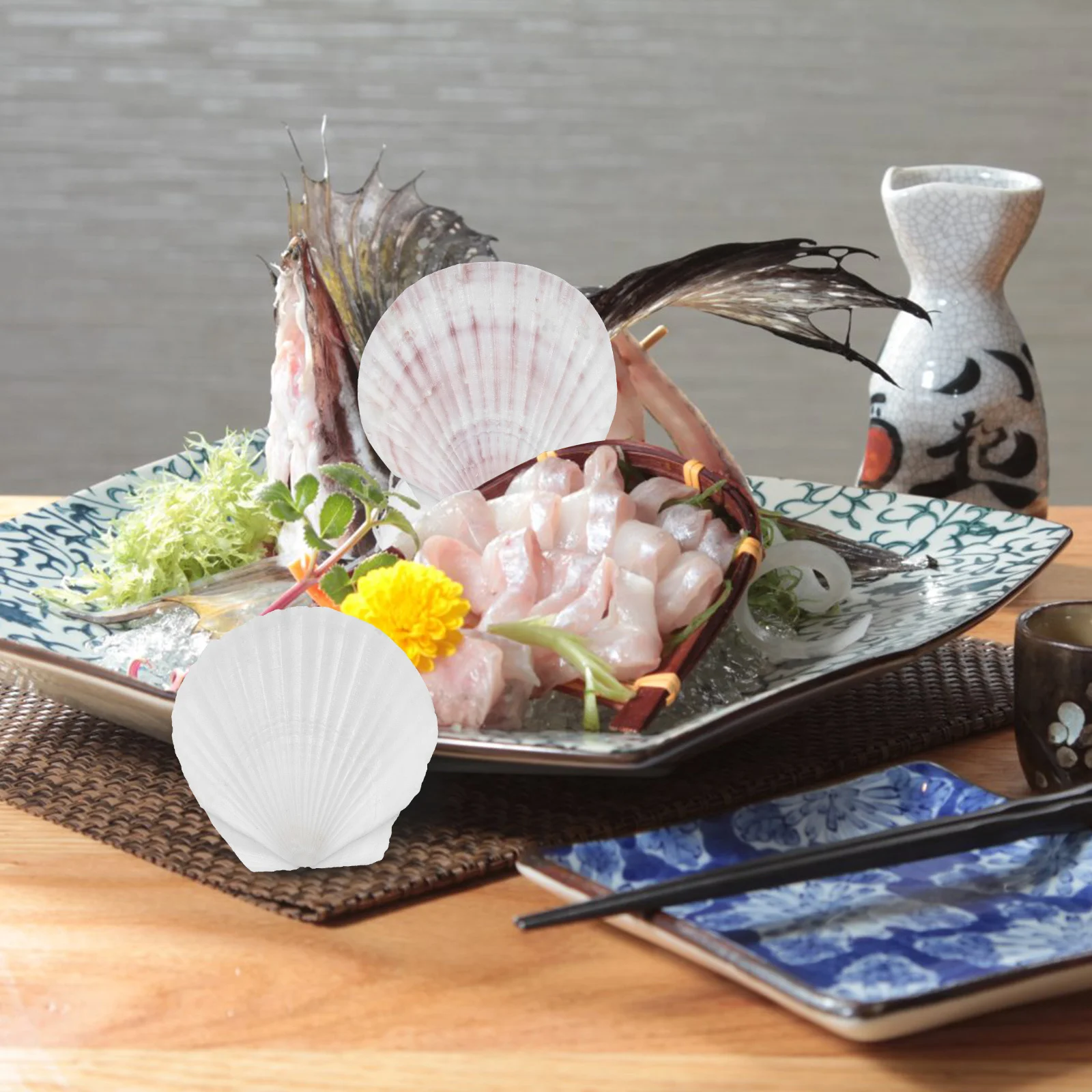 

10Pcs Fan Shell Serving Tray Natural Scallop Shells for Food Baking Crafts DIY Painting Home Decor Party Catering Restaurant