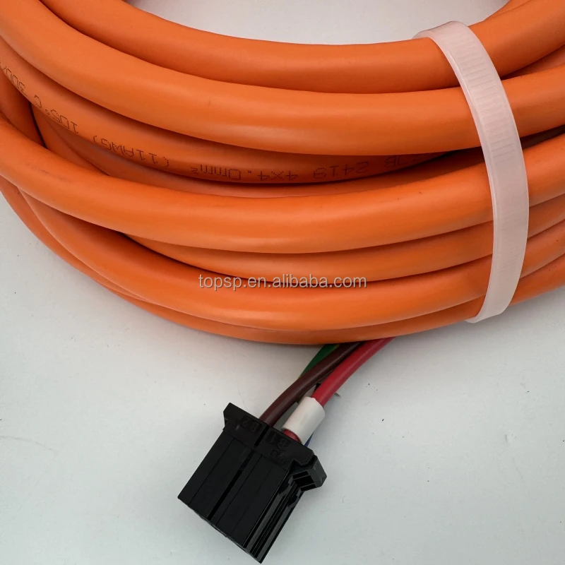 Câble d'alimentation de servomoteur haute puissance, câble de chaîne de traînée flexible, carré élevé, 7KW, 11awg, 4x4 mm2