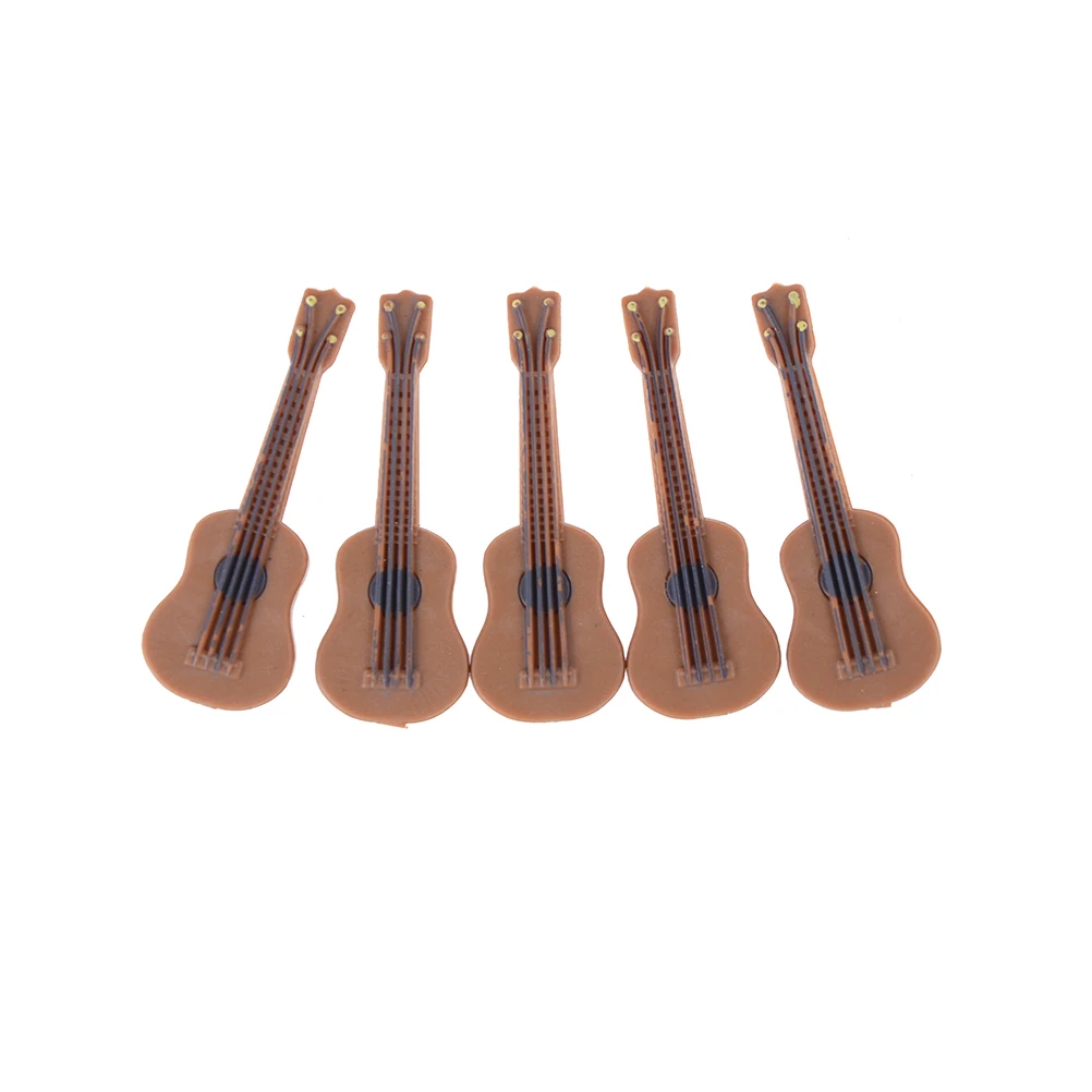 1Pc Casa delle bambole in miniatura Chitarra Violino Modello Mini Simulazione Strumento musicale Chitarra classica Casa delle bambole Accessori per la casa