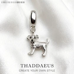 Winter Brand New Fashion Small Dog Charm 925 Sterling Silver Pure Cute Pendant Women Men Jewelry Gifts