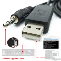 PL2303GC USB to 3.5 Stereo RS232 Cable for 1080P FTA GTmedia V7 V8 Nova V8X V9 Primer Satellite TV Receiver Flash Upgrade Cable