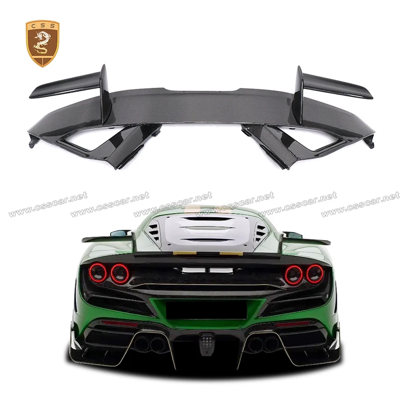 

Car Tail Spoiler Wing Racing Lid For Ferrari F8 MSY Style Carbon Fiber Rear Trunk Boot Lip Exterior Moulding Accessories