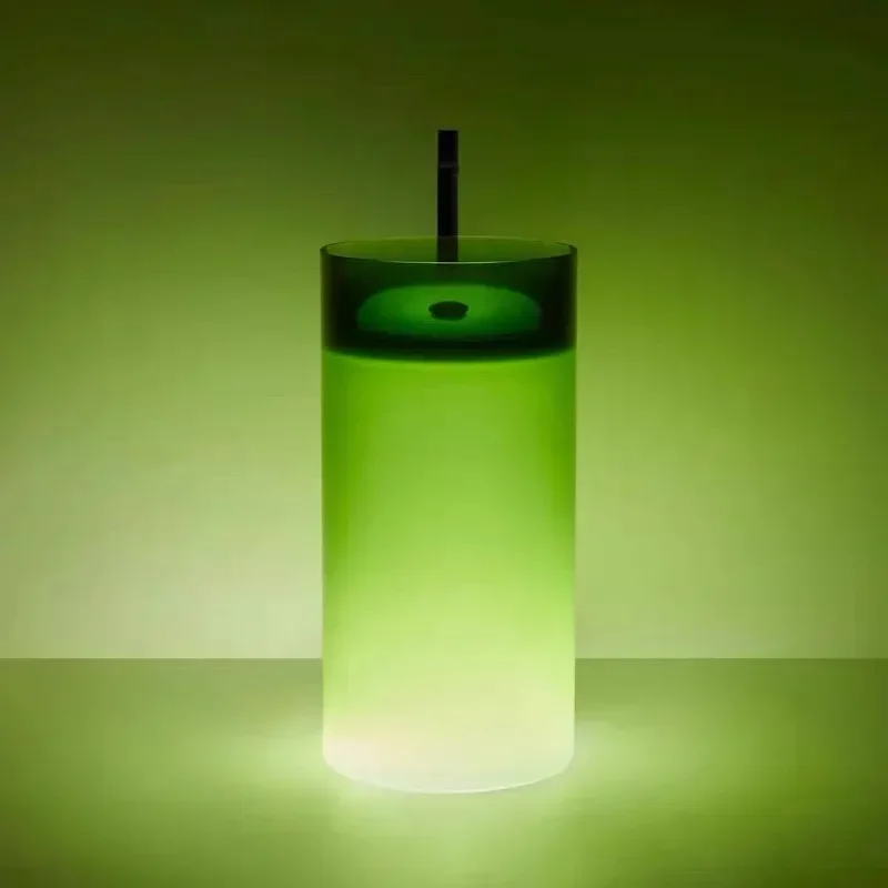 New arrival acrylic material, transparent resin color integrated floor standing circular column basin GN564TT