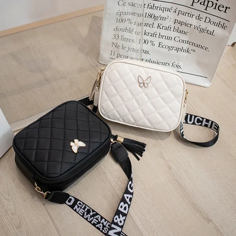 

Butterfly Square Bag for Women Leather Shoulder Crossbody Bags Casual Messenger Bag Phone Purse Dailu Clutch