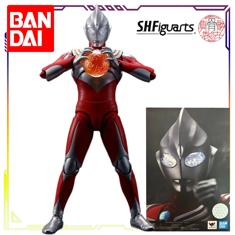 Figura de Acción Articulada Original de Bandai S.H.Figuarts Shinkocchou Seihou Ultraman Tiga Golza/Glitter Tiga