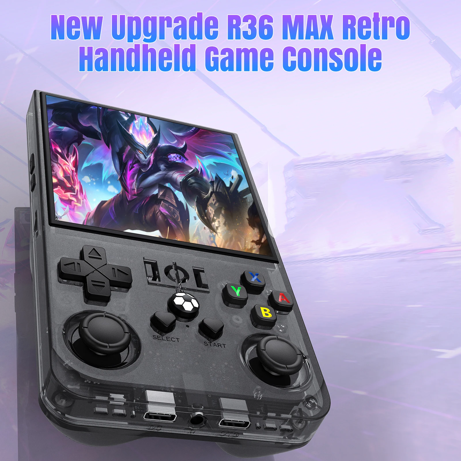 

Open Source R36Max Retro Handheld Video Game Console RK3326 Chip 64G 128G Portable Pocket Game Player 4‘’ HD Screen Game Console