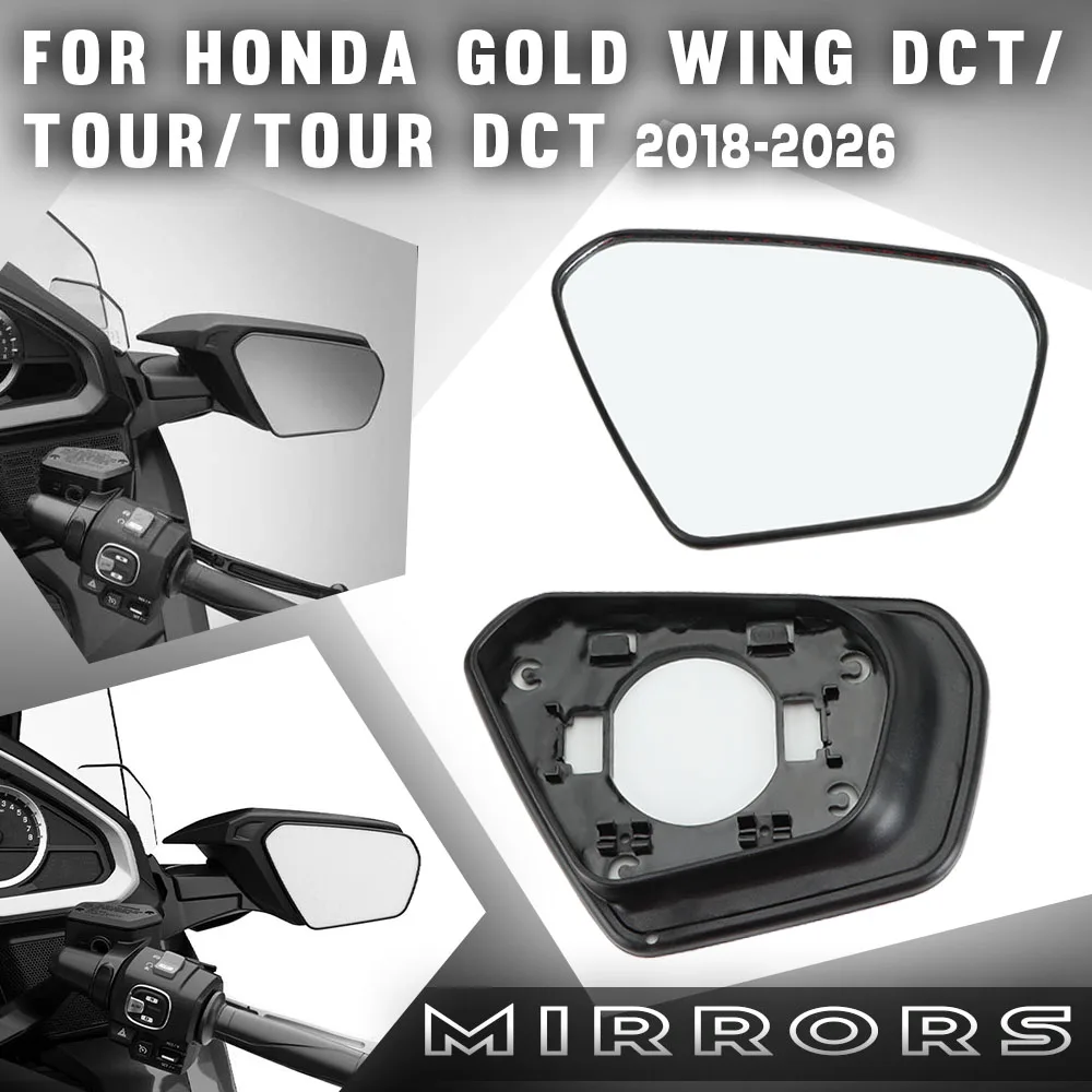 

For Honda Gold Wing GL1800 GL 1800 Tour DCT Airbag 2018- Goldwing Motorcycle Parts Left/Right Side Clear Rear View Mirrors Glass
