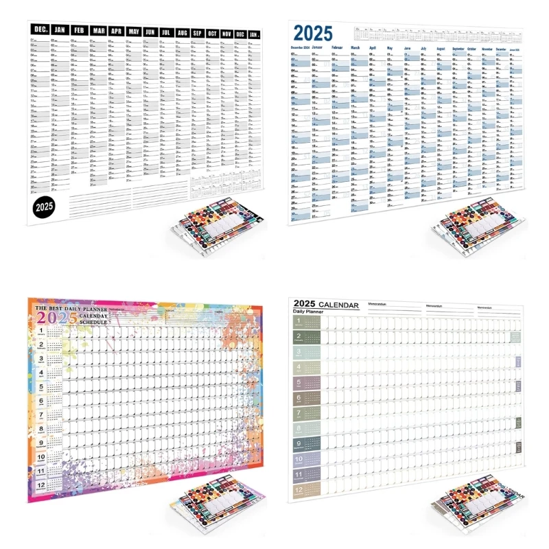 

2025 Wall Calendar Annual Calendar School Year Planner English Edition Calendar