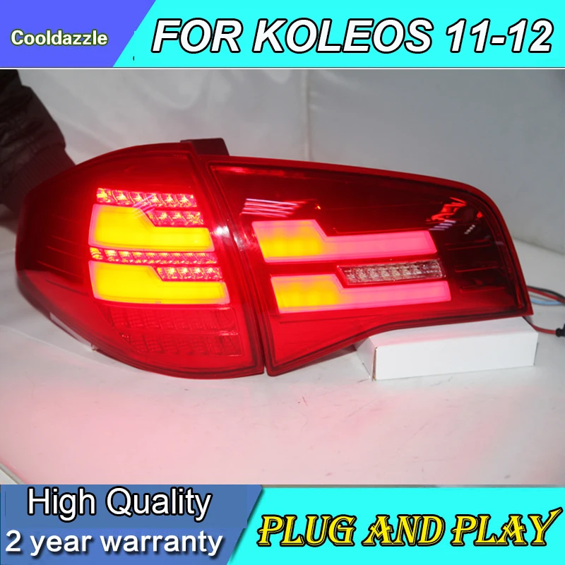 1 Set For Renault Koleos LED Strip Taillight Assembly Back Rear Lamp 2009-2013 Year