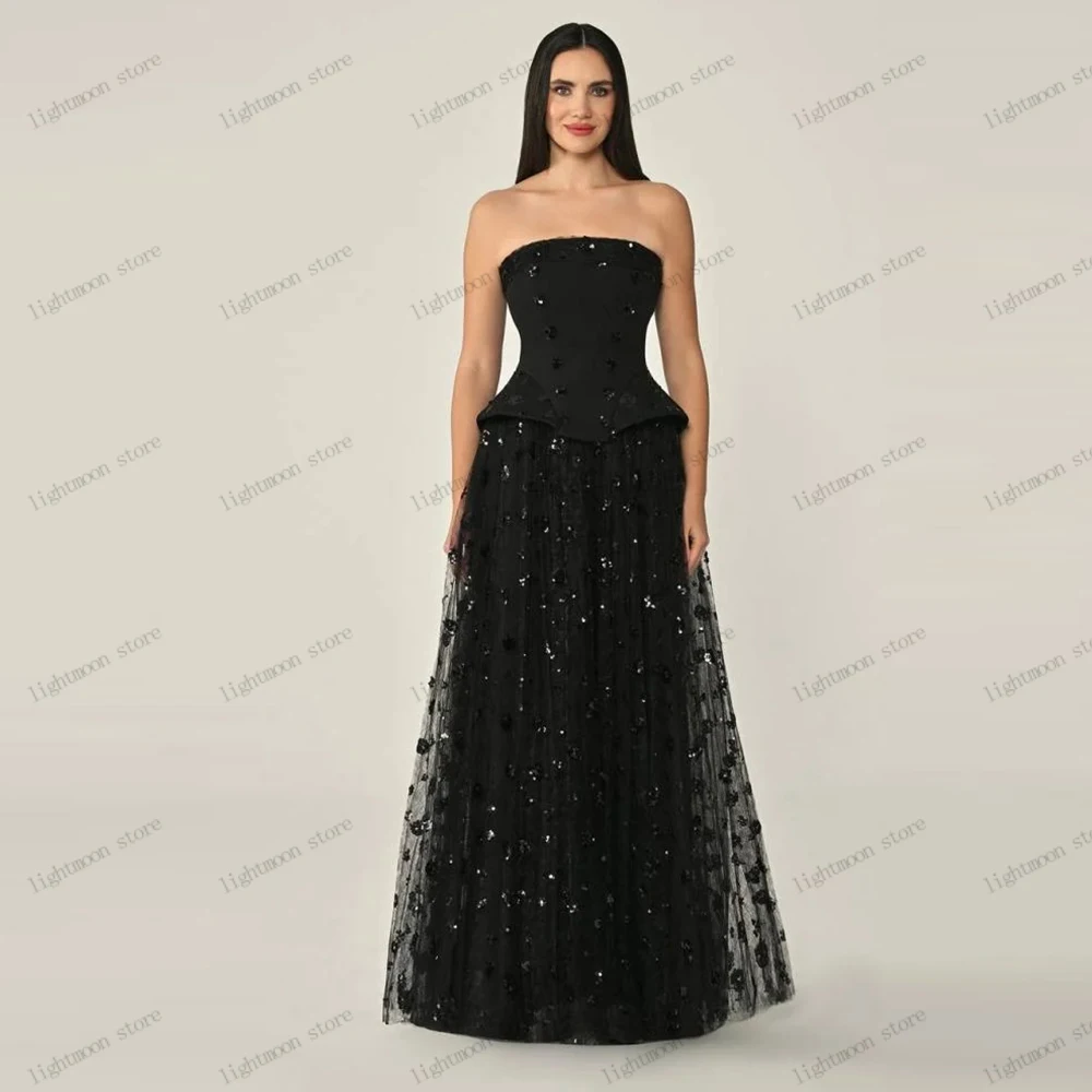 

Gorgeous Evening Dress Modern Prom Dress Beading Appliques Sexy Strapless Backless Robes Charming Vestidos De Gala Customized