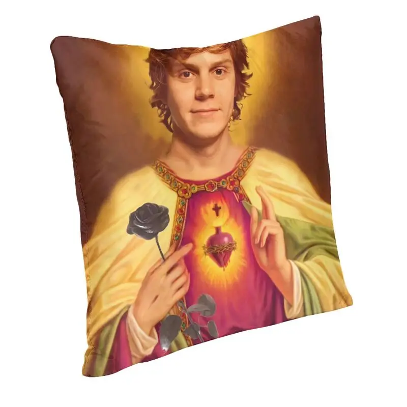 Actor Star Movie Evan Peters Cushion Cover 45x45cm Decoration 3D Printing Throw Pillow Case for Sofa Two Side
