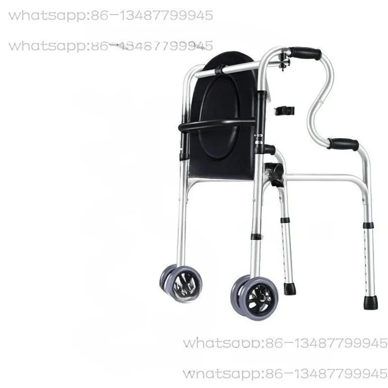 Elderly Assisted Walking Device, Push Sit Type, Pedestrian Rehabilitation, Handheld Four-wheel Handcart