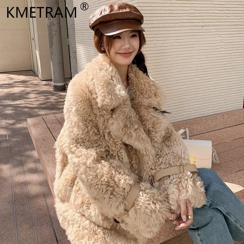 Natural Tuscany Fur Jacket for Women 2023 Real Fur Coat Womens Winter Luxury Loose Leather Fur Coats Outerwears Jaqueta Feminina