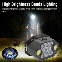 BORUiT BR10 LED Headlamp 1200LM XPE COB Type-C Rechargeable Headlight 6 Lighting Modes Built-in Battery Camping Fishing Lantern