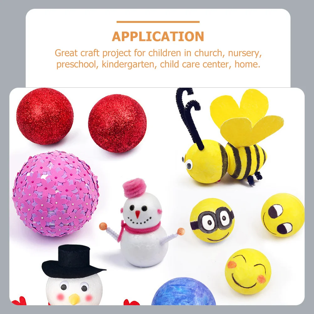 

12Pcs Foam Balls Kids DIY Foams Balls Solid Decorations DIY Painting Crafts Wedding Party Supplies Festival Scene Layout