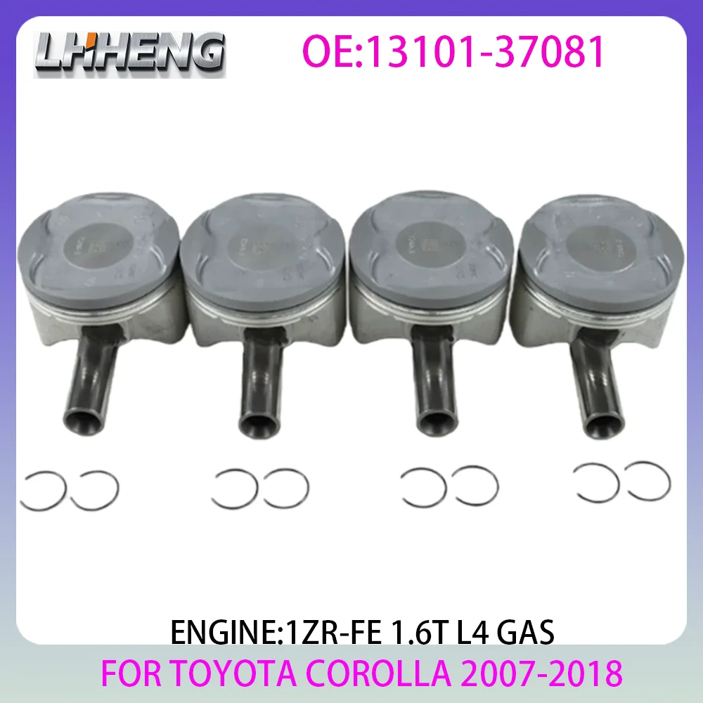 

Поршень двигателя для седана TOYOTA AURIS COROLLA 1.6L 1.6 L T L4 GAS E15 E18 2007-2018 13101-37081 1310137081 1ZR-FE