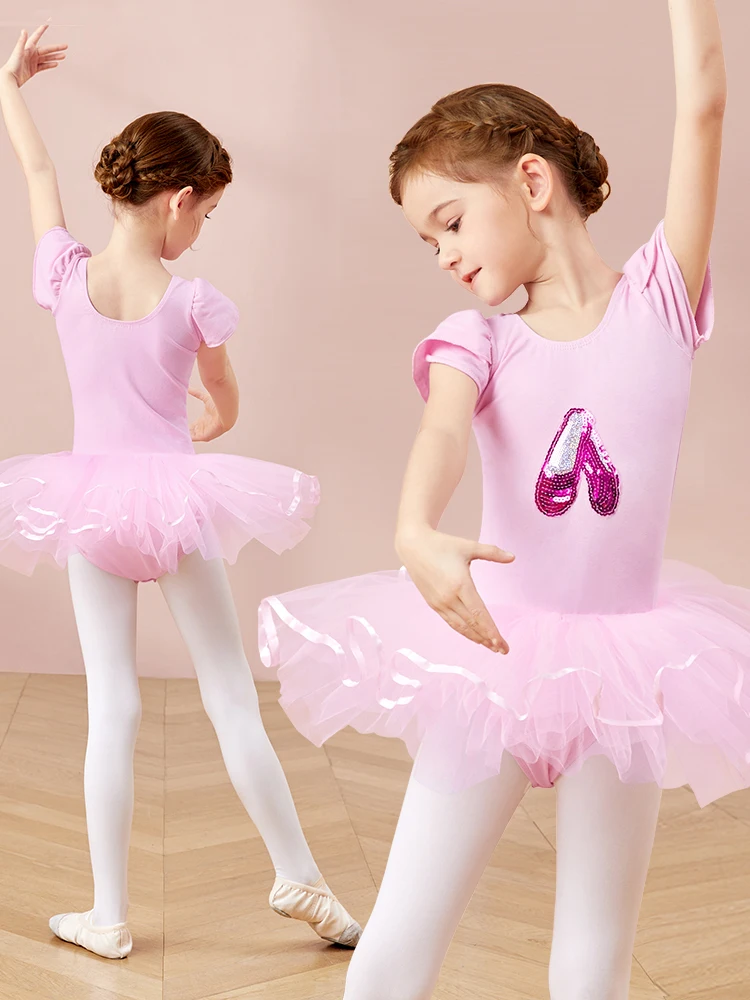 Mädchen-Balletttrikot mit Tutu-Rock, Prinzessinnen-Tanzkleid für Auftritte, Übungen, Rezitieren und Partys