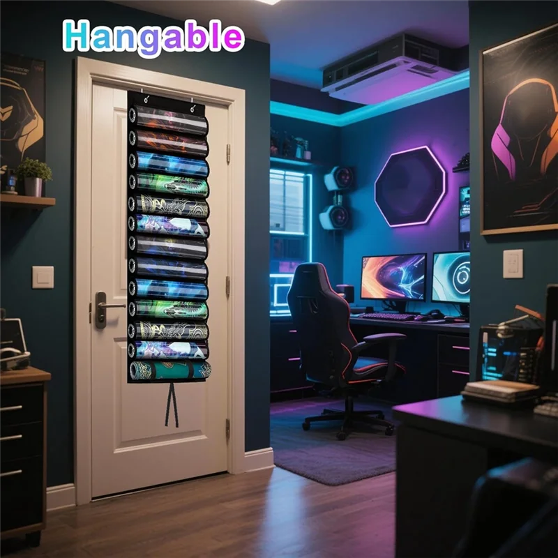 

A69ehangable Transparent PVC Tube Holder For MTG Playmats- Includes Slot& Storage Bag Design Protection