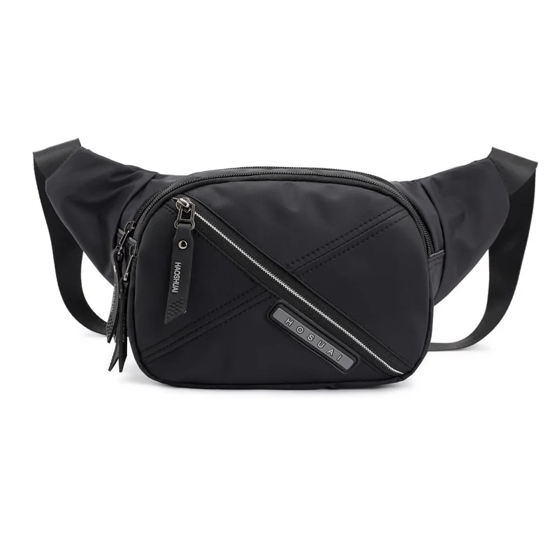 New men's waist bag multifunctional large capacity messenger bag outdoor fashion chest bag waterproof close fitting sports waist