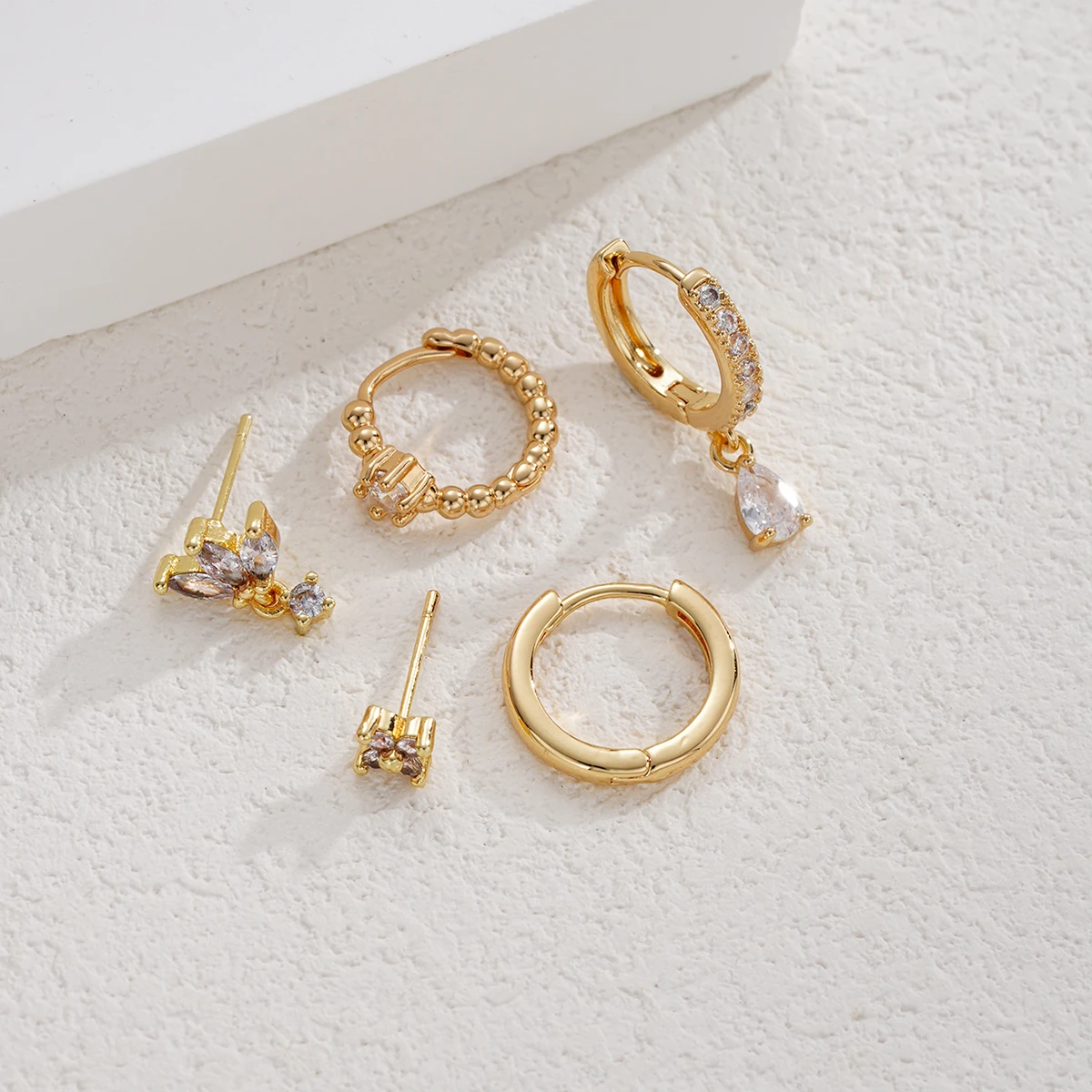 5 PCS Set Anting Huggie Hoop G - Body Jewelry For Women ulasan dan harga