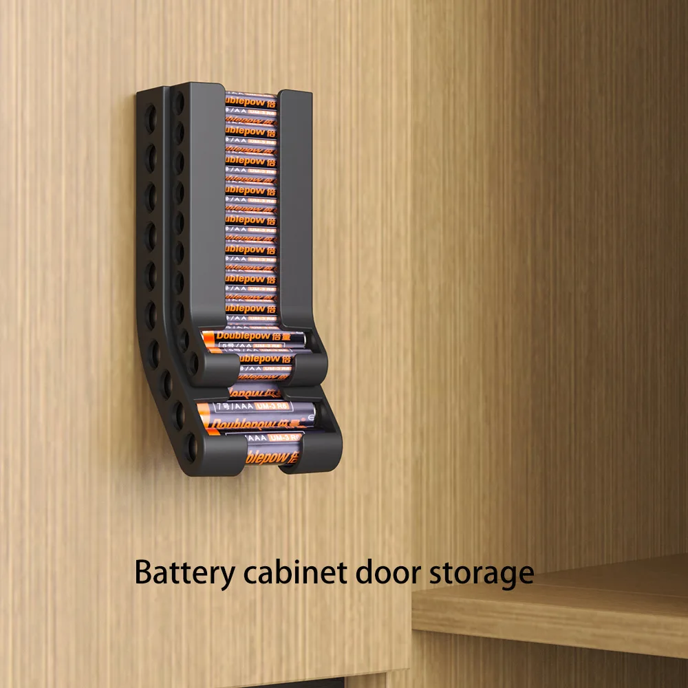 AA/AAA Battery Storage Bracket Battery Wall Mount Storage Rack Holder