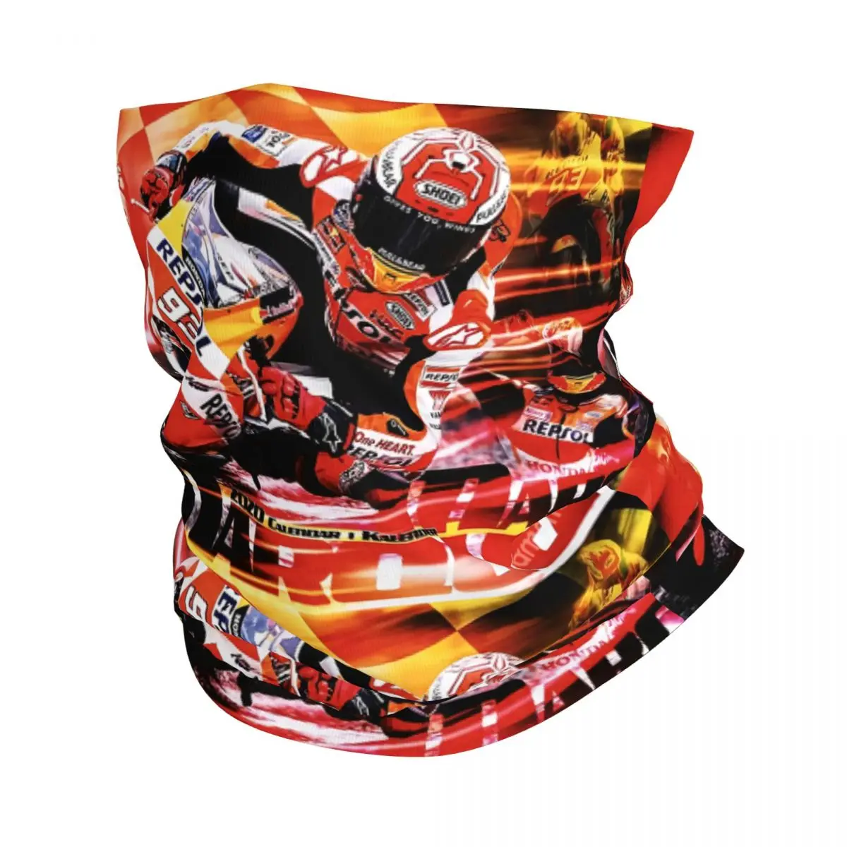 Marquezs Bandana Neck Gaiter UV Protection Face Scarf Cover Men Women Motorcycle Racing Headwear Tube Balaclava