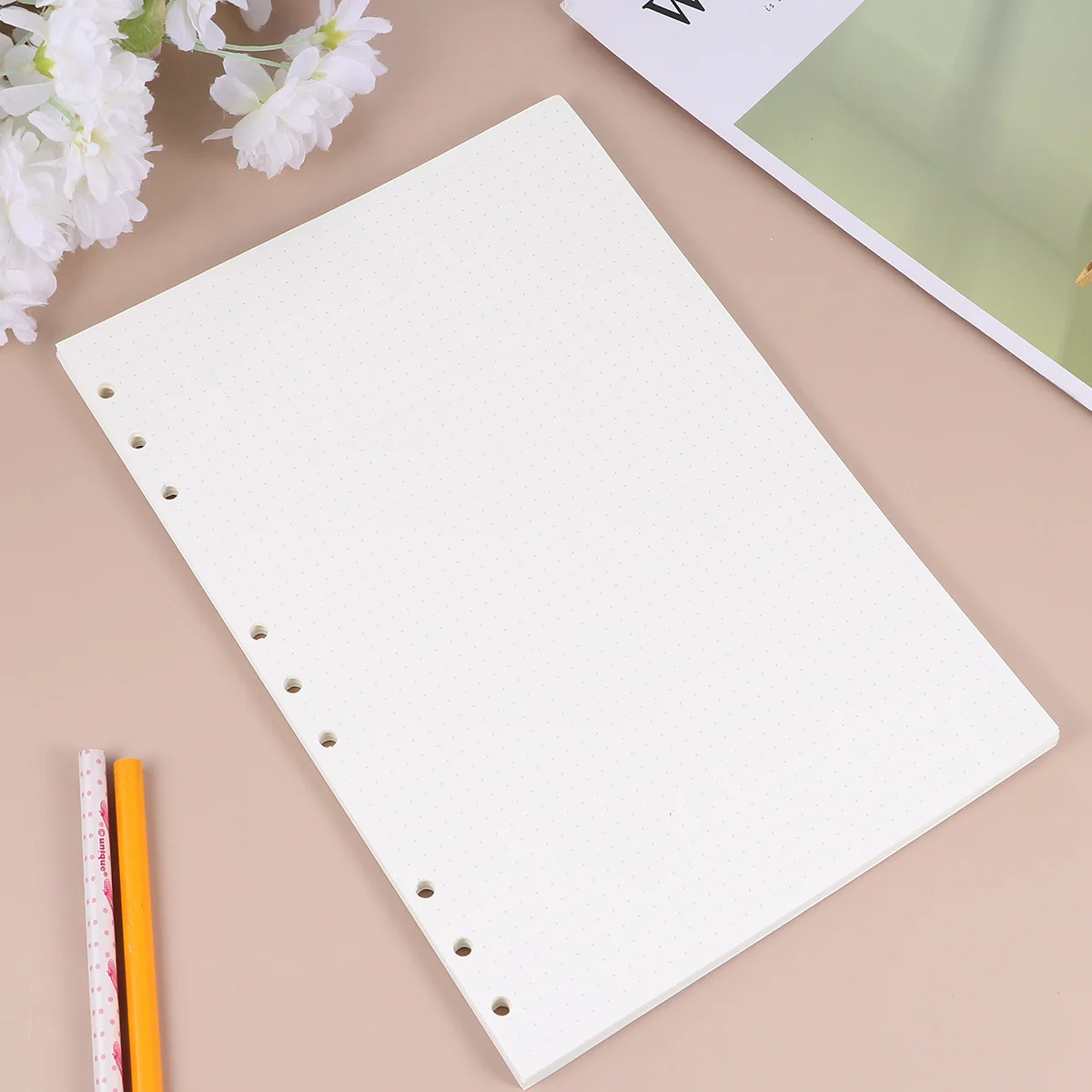 90 ورقة B5 دفتر فضفاضة ورقة الملء منقط ورقة استبدال 9 ثقوب للمجلات مدرسة السفر مذكرات مكتب الكتابة الرسم #5