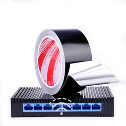20m Aluminum Foil Tape Black 30/35/40/45/48/50/60mm Shielding Tape for Electronic Communication Equipment Anti-Interference Tape