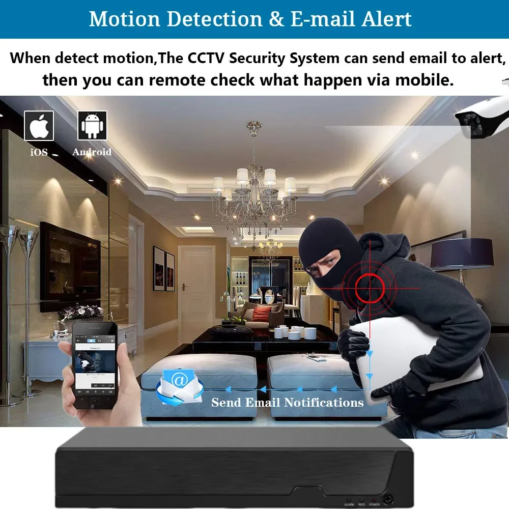 Smart Life 4K 8MP HD 8CH POE NVR Video Recorder H.265 8Channel NVR Security System Tuya CCTV Network Surveillance Video Recorder