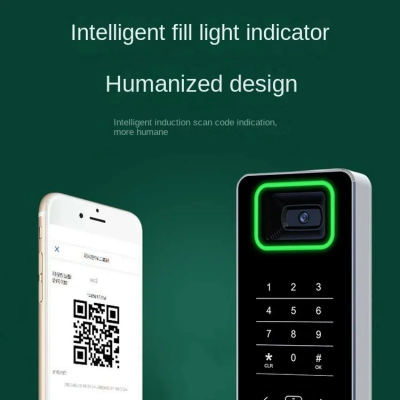 QR Code Access Control All-in-one Machine Support Networked Visitor APP Remote Bluetooth Password Swipe Card To Open The Door