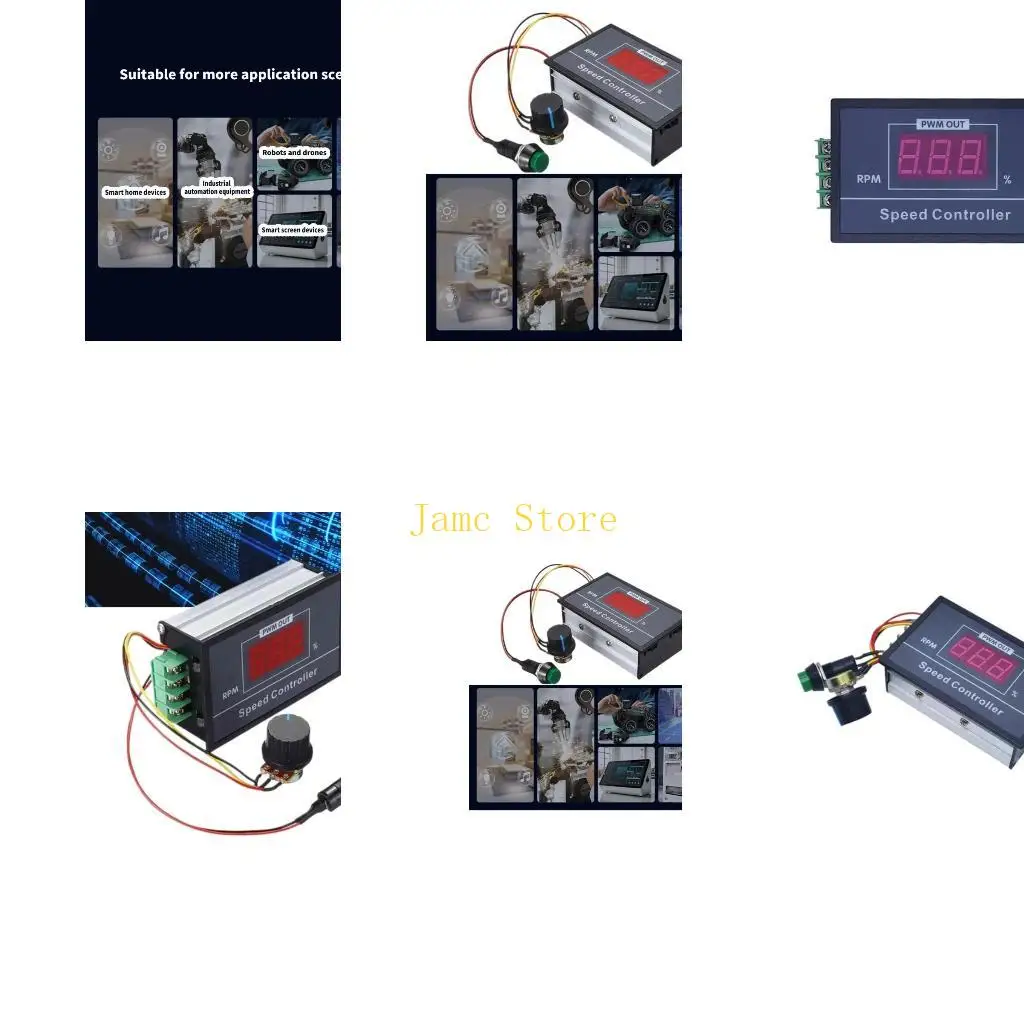 

LX0B PWM Motor Speed Regulator 30A 15KHz for 6V to 60V Motors with Easy Installation