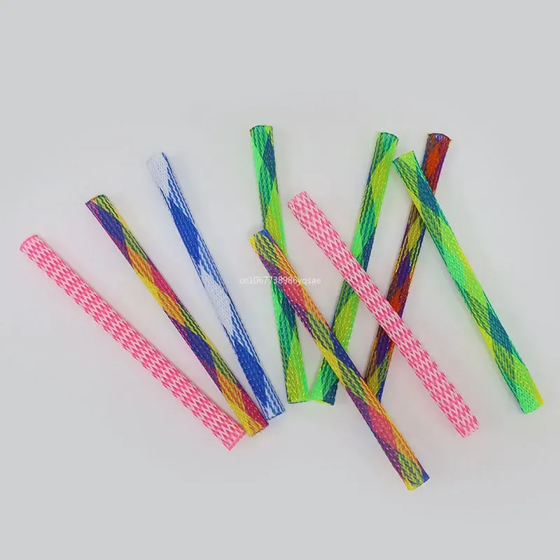 10Pcs Spring Tube Cat Interactive Toys Catnip Kitten Playing Toys Plastic Spring Toys Pet Training Toy Multicolor Pet Supplies