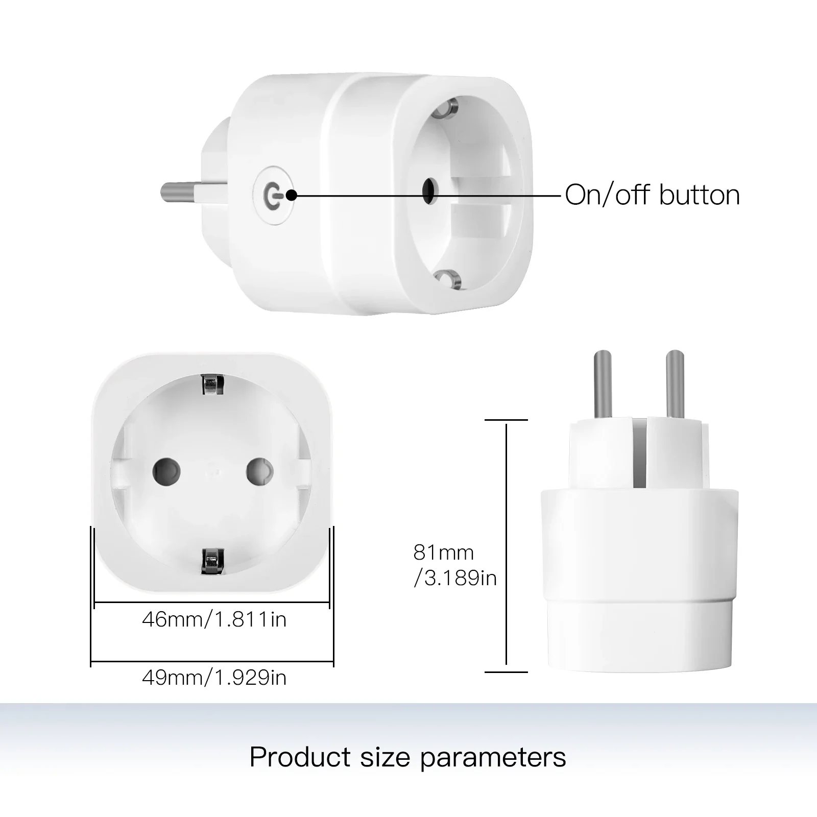 MOES WiFi Smart Power Socket Plug Brightness Adjust Timer For Tuya Smart Life App,Amazon Alexa Google Assistant Voice Control EU